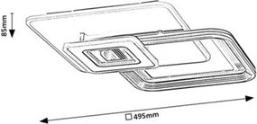 Plafoniera LED cu telecomanda Stregobor