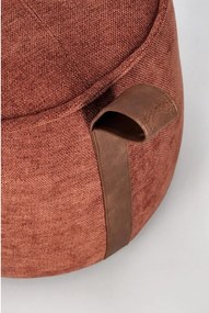 Puf teracotă cu tapițerie din chenille Anila – Bizzotto