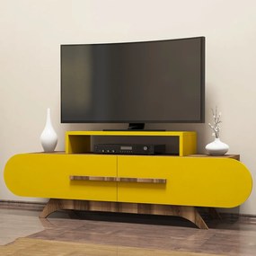 Masă TV/Dulap Roma (Nuc + Galben). 1071870