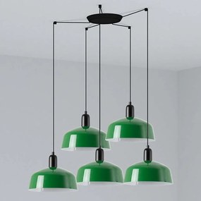 Lustra cu 5 pendule metal TATAWIN M verde