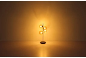 Veioza, lampa de masa LED design modern Riha negru, alama