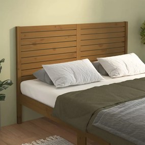 819013 vidaXL Tăblie de pat, maro miere, 126x4x100 cm, lemn masiv de pin