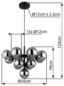 Lustra suspendata design modern GRAPPY 13L