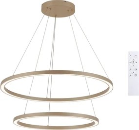 Brilagi - lustru pe cablu LED dimabil PORTOFINO LED/98W/230V Ø 80 cm bej + telecomandă