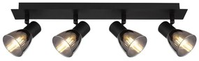 Plafoniera cu 4 spoturi directionabile design modern CLAUDE negru
