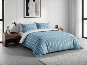Lenjerie de pat microflanel STRIPELLE albastru Dimensiune lenjerie de pat: 2 buc 70 x 90 cm | 200 x 220 cm