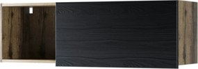 Comoda Jagger, stejar inchis/negru, PAL laminat, 110x34x36 cm