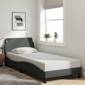 vidaXL Cadru de pat fără saltea, gri închis, 80x200 cm, textil