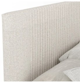 Pat boxspring bej cu spațiu de depozitare 160x200 cm Bergamo – Maison de Rêve