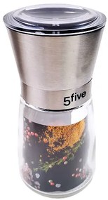 Rasnita manuala de condimente, sare si piper de 13 cm