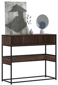 vidaXL Măsuță consolă, stejar maro, 90x35x80 cm, lemn prelucrat