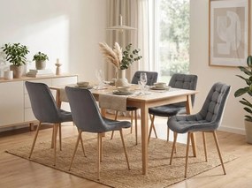 Gri scaun bucatarie BERA din catifea