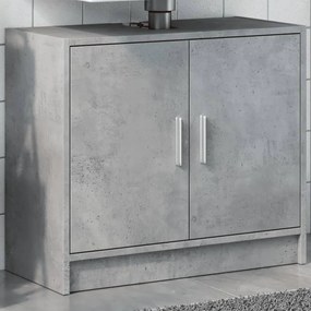 vidaXL Dulap de chiuvetă, gri beton, 63x29x55 cm, lemn prelucrat