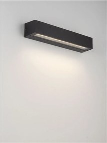 Aplica exterior neagra liniara 38cm IP65 LED CCT PRISMATIC