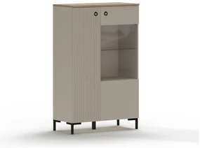 Vitrină Demandaron 2 (taupe + stejar silverjack) . 1116816