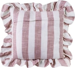 Față de pernă din bumbac organic 45x45 cm roz, „Ida Stripe"