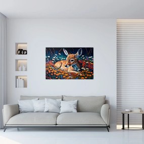 Tablou - Cerb pictat (90x60 cm)