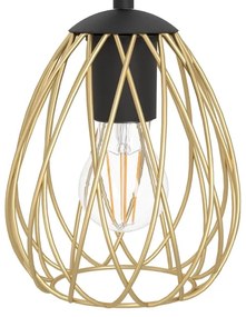 Lustră pe cablu Eglo 390092 JAZMINIA 6xE27/40W/230V negru/auriu