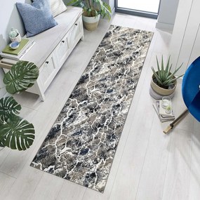 Traversa Hol 404, 80x300 cm, Poliester, Gri