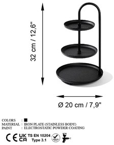 Suport bijuterii GED-008 Negru 20x20x32 cm