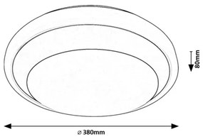 Plafonieră LED Rabalux 71273 BARBORA LED/24W/230V 4000K