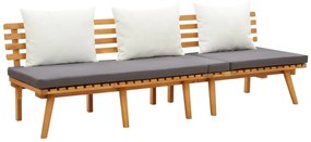 vidaXL Pat de zi de grădină, 200x65 cm, lemn masiv de acacia