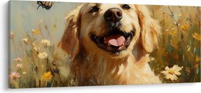 Tablou - Cățel fericit (120x50 cm)