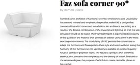 Canapea modulara FAZ Modul Colt 90 grade