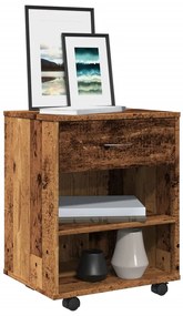 vidaXL Dulap cu roți, lemn vechi, 46x36x59 cm, lemn prelucrat