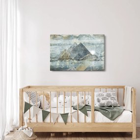 Tablou - Piramide în filtru albastru (90x60 cm)