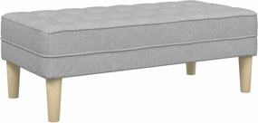 vidaXL bancă cu pernă Gri nori 113 x 57 x 39 cm țesătură