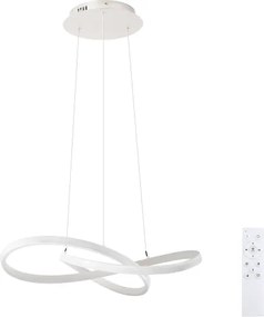 Brilagi - LED dimabil lustră suspendată pe cablu INFINITY LED/55W/230V 50x50 cm albă + telecomandă