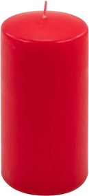 Set de lumânări pilon, 15 cm, Ø 7,5 cm, roșu, 6 bucăți
