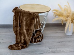 Patura din microplus Culoare maro inchis, VIOLET 150x200 cm