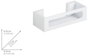 Raft pentru baie alb mat autoadeziv cu Turbo-Loc din plastic Bralia – Wenko