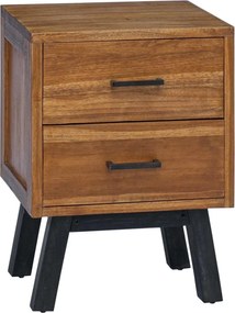 vidaXL Noptieră cu sertar natural 40 x 35 x 55 cm Lemn solid de tec