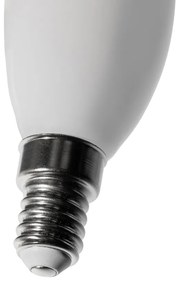 Set van 5 E14 dimbare LED lampen B35 opaal 4W 400 lm 2200K
