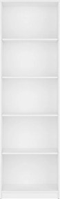 Biblioteca NEPO PLUS, alb, PAL, 60x34x197 cm