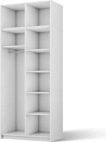 Dulap Bregma II Hinged with Top Extension – 100x58x250 cm – Alb – Bregma II Hinged Dulap with Top Extension – Varianta 2