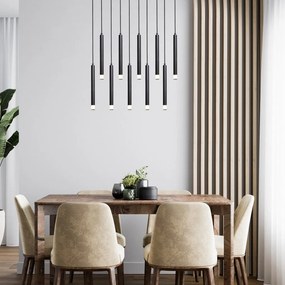 Lustra suspendata stil minimalist Ramira 10L negru