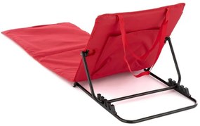 Covor de plajă reglabil cu spătar - roșu