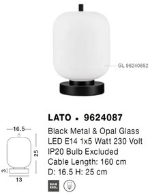 Veioza/Lampa de masa design decorativ LATO