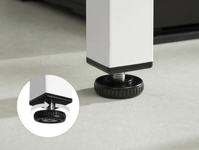 Masa de sufragerie alba cu blat alb TESSA 120x60 cm