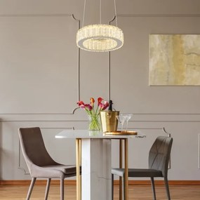 Lustră LED dimabilă pe cablu Globo 67162-30 MUCKY LED/30W/230V d. 30 cm + telecomandă