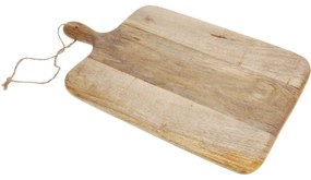 Tocător de bucătărie din lemn EH cu mâner, 42 x 26,2 cm