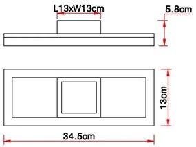 Plafonieră LED BEATRIX LED/12W/230V Globo 67297D1