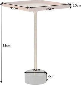 Masuta Laterala, Marmura, Lemn TRAYFUL