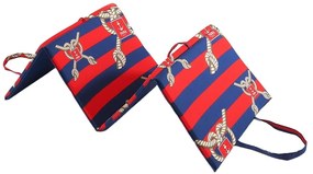 Pernă pentru scaun de grădină roșie/albastră pentru șezlong 49x137 cm Ship Rope – B.E.S.
