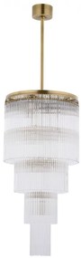 Lustra design LUX diametru 35cm din alama decorata cu sticla Filago