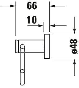Duravit D-CODE 99264600 - Suport pentru hârtie igienică, negru mat